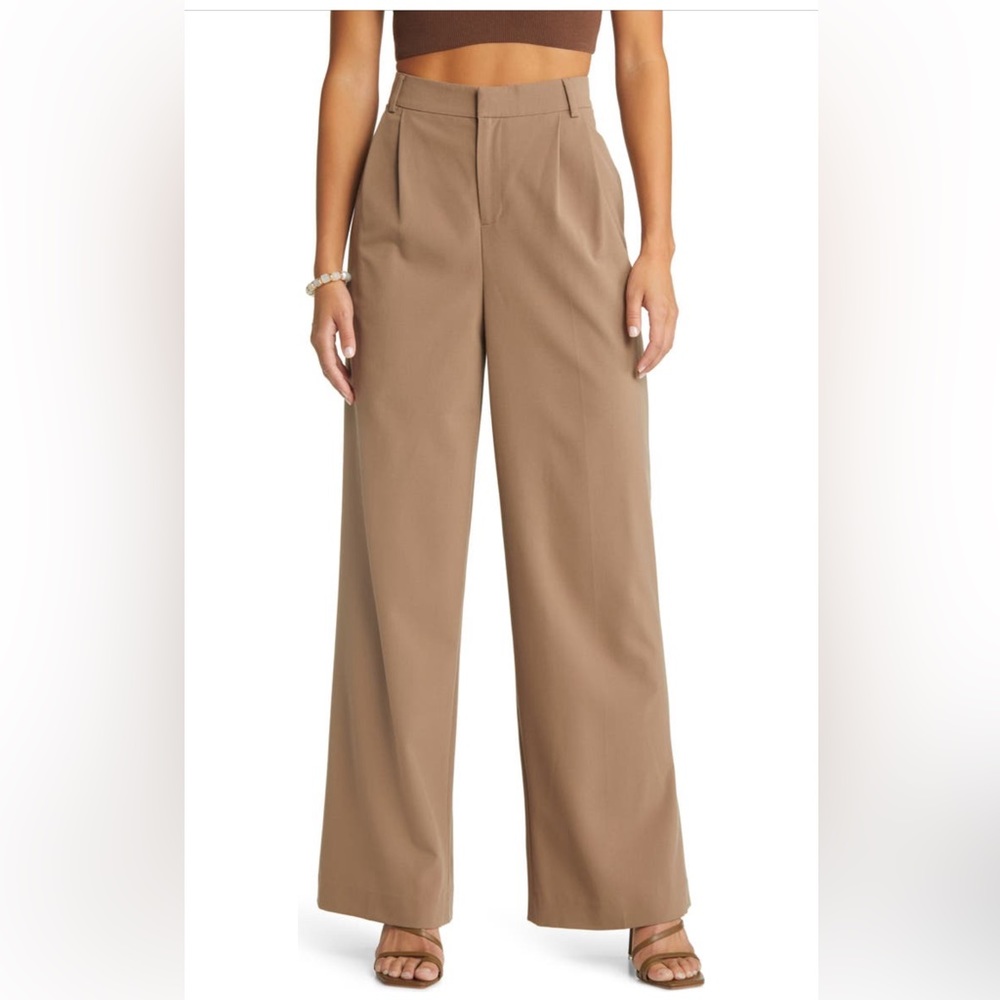 Nordstrom Open Edit Relaxed Waist Wide Leg Trousers